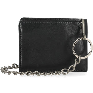 Harley-Davidson Men's RWB #1 Genuine Leather Billfold Snap Closure Chain Wallet, Black MWM121/08