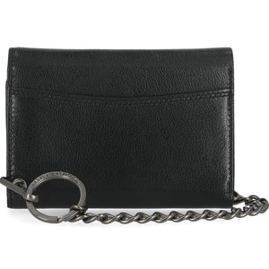 Harley-Davidson Men's RWB #1 Genuine Leather RFID Trifold Chain Wallet, Black MWM122/08