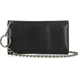 Harley-Davidson Men's RWB #1 Genuine Leather Trifold Chain Trucker Wallet, Black MWM123/08