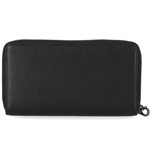 Harley-Davidson Women's Classic Zip Around Leather Wristlet Wallet, Black MWW002/08