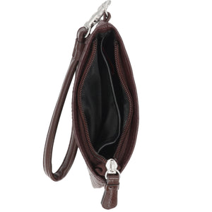 Harley-Davidson Women's Open Bar & Shield Croco Coin Case W/ Wristlet, Brown MWW048/36