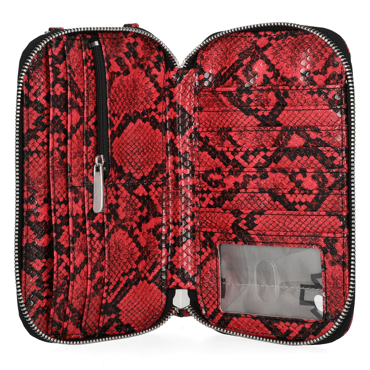 Harley-Davidson Women's Python Print B&S Logo Zip Around Phone Case Wallet , Pink MWW060/16 Harley-Davidson Women's Python Print B&S Logo Zip Around Phone Case Wallet , Pink MWW060/16