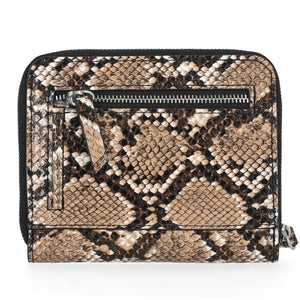 Harley-Davidson Women's Python Print B&S Logo RFID Zip Around Wallet, Brown MWW062/01