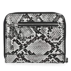 Harley-Davidson Women's Python Print B&S Logo RFID Zip Around Wallet, Black MWW062/01