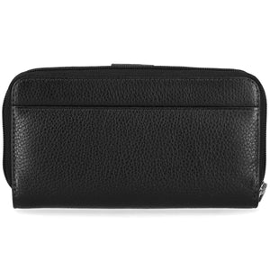 Harley-Davidson Women's Core Stud RFID 7.5 x 4.25 Leather Tab Clutch Wallet, Black MWW074/08