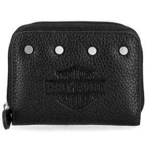 Harley-Davidson Women's Core Stud RFID 4.5 x 3.5 Z/A Case Wallet, Black MWW076/08