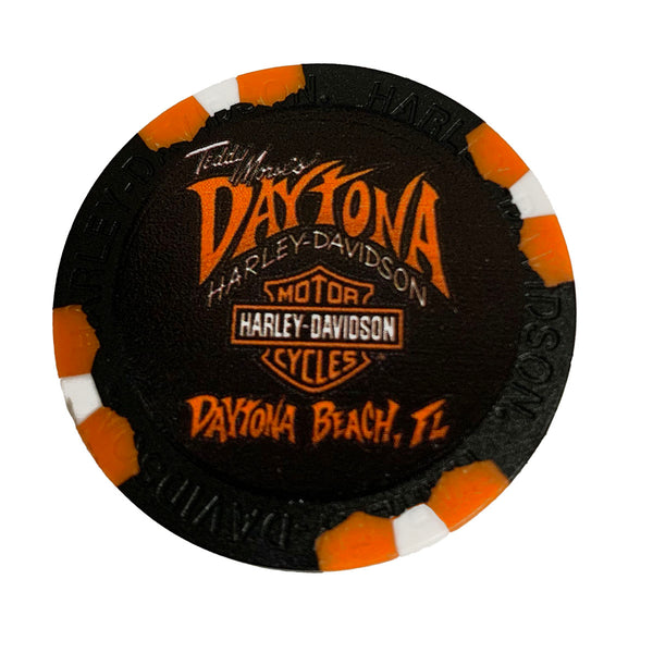 Teddy Morse's Daytona Harley-Davidson Biketoberfest 2024 Exclusive Event Poker Chip, Black