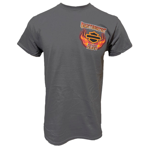 Teddy Morse's Daytona Harley-Davidson Men's Biketoberfest 2025 Headless Hunter Short Sleeve Shirt, Gray