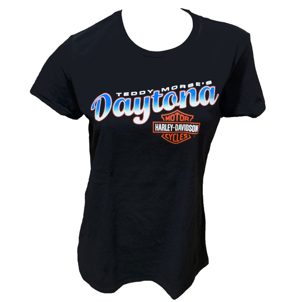 Teddy Morse's Daytona Harley-Davidson Women's Dolphin N' Ride Short Sleeve Shirt