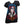 Black t-shirt with a colorful graphic design featuring a woman with a skull makeup and roses, and 'Hudson Motorcycles' text.