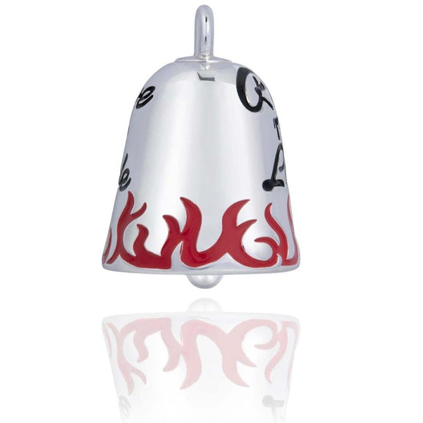 Steel Horse Jewelry Live To Ride Flames Road Ride Bell, Silver Finish SRB0022