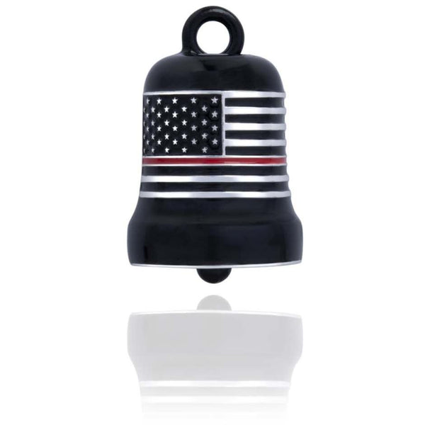 Steel Horse Jewelry Red Line Flag Road Ride Bell, Silver Finish SRB0027