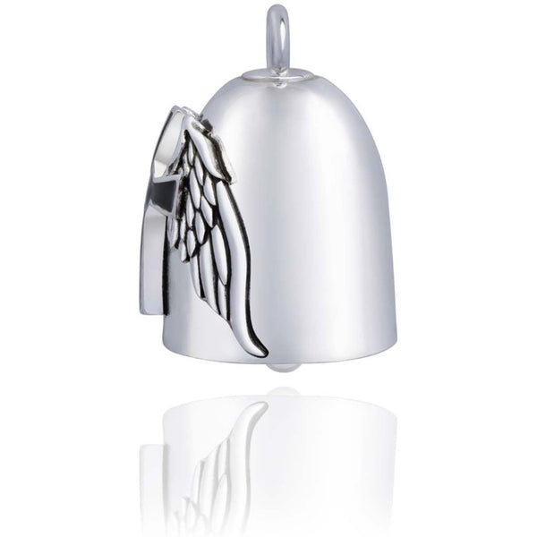 Steel Horse Jewelry Wing Cross Protector Road Ride Bell, Silver Finish SRB0041