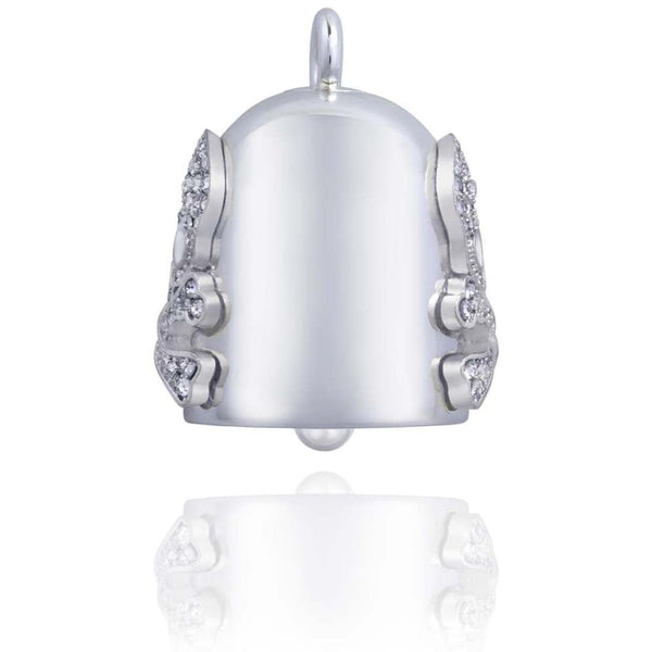 Steel Horse Jewelry Bling Skull Crossbones Road Ride Bell, Silver Finish SRB0046