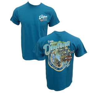 Teddy Morse's Daytona Harley-Davidson Exclusive Ride The Loop Men's Short Sleeve Shirt, Deep Green