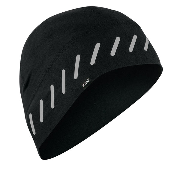 ZanHeadgear Sportflex Reflective UPF50+ Helmet Liner, Black Beanie WHLL114R