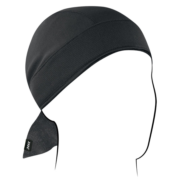 ZanHeadgear Flydanna Micromesh Polyester Bandana, Black ZM114