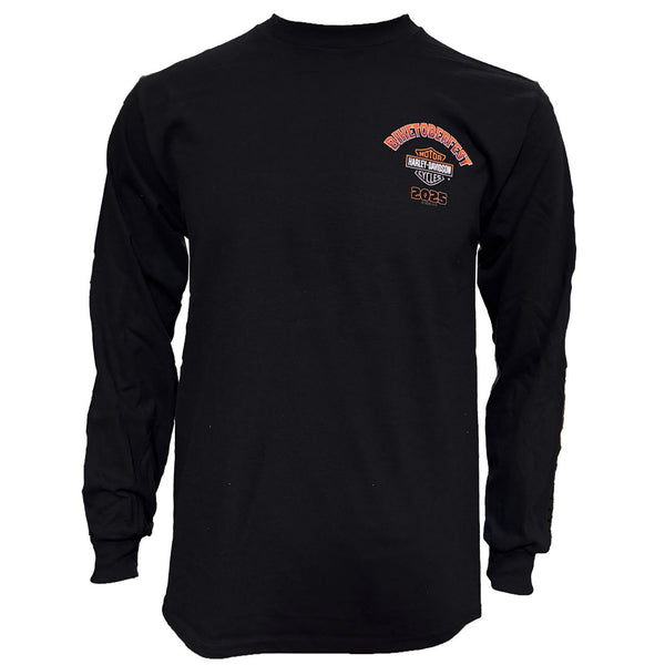 Teddy Morse's Daytona Harley-Davidson Men's Biketoberfest 2025 Bob Unchained Long Sleeve Shirt, Black