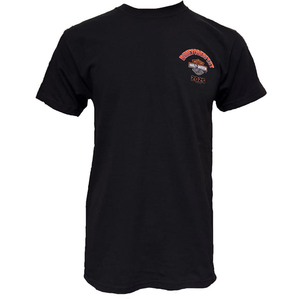 Teddy Morse's Daytona Harley-Davidson Men's Biketoberfest 2025 Bob Unchained Short Sleeve Shirt, Black