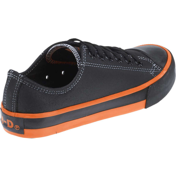 Harley-Davidson Women's Zia 2-Inch Leather Low-Cut Sneakers, Black D83816