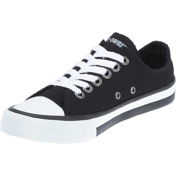 Harley-Davidson Women's Zia 2-Inch Low-Cut Canvas Sneakers, Black D83817