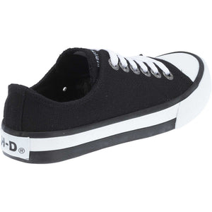 Harley-Davidson Women's Zia 2-Inch Low-Cut Canvas Sneakers, Black D83817