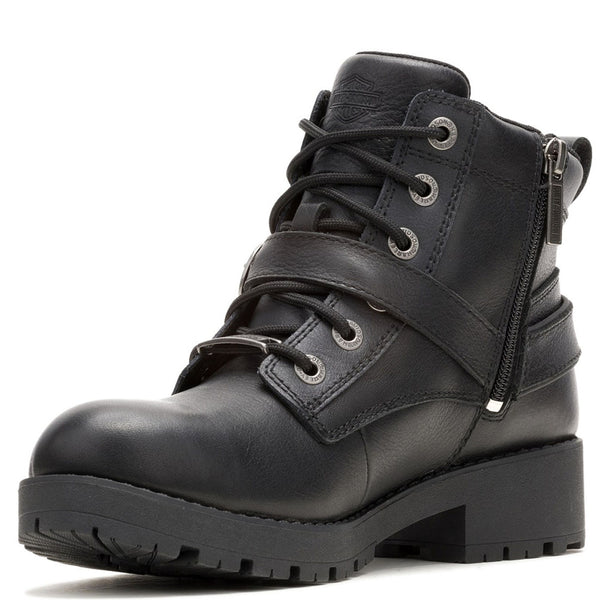 Harley-Davidson Women's Kelley Harness Ride WP Motorcycle Boots, Black D87312