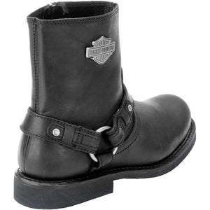 Harley-Davidson Scout 7-Inch Leather Boots, Side Entry Inside Zip, Black D95262