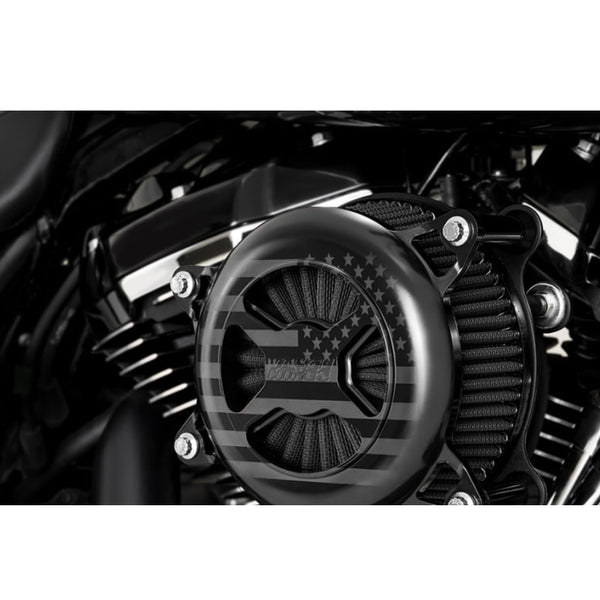 Vance & Hines VO2 American Flag Air Cleaner, Freedom Black,  Fits Touring, Triglide, Softail 1010-2827