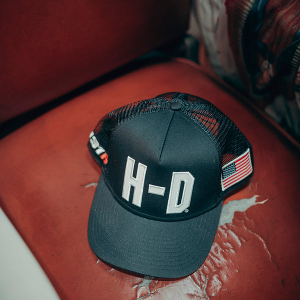 Harley-Davidson Racing Team Mesh Lining Adjustable Hat, Black Cap 97794-25VX