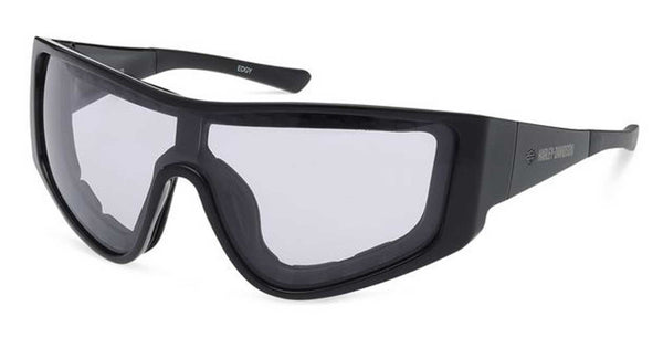 Harley-Davidson Men's Edgy Shield Photochromic Sunglasses, Shiny Black Frames