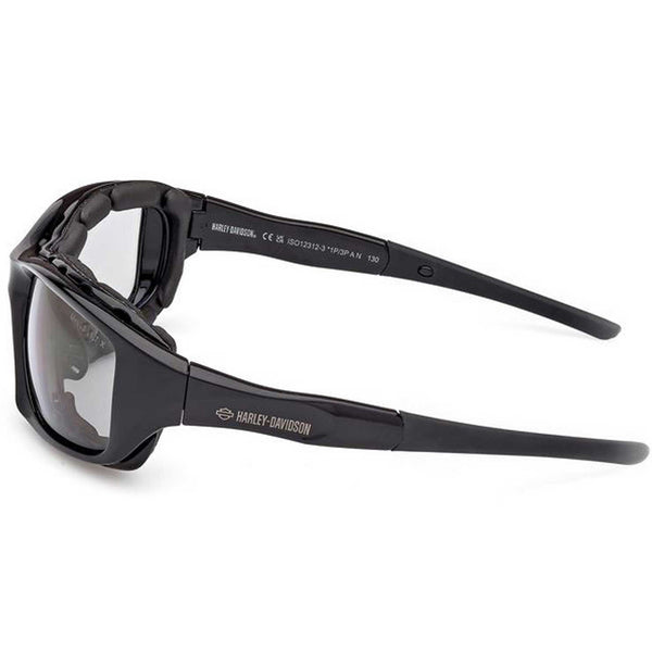 Harley-Davidson Men's Flames Sport Sunglasses, Light-Adjusting Polarized Lens, HZ0030-01D