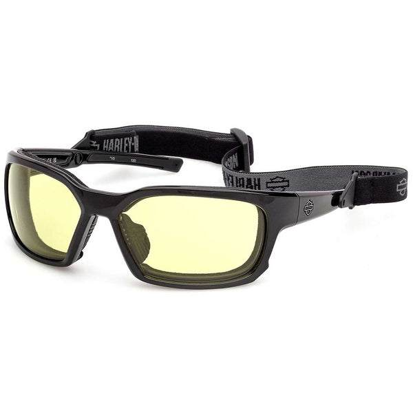 Harley-Davidson Men's Classic Eagle 2.0 Sunglasses w/ Headstrap, Yellow Lenses HZ0046-01J