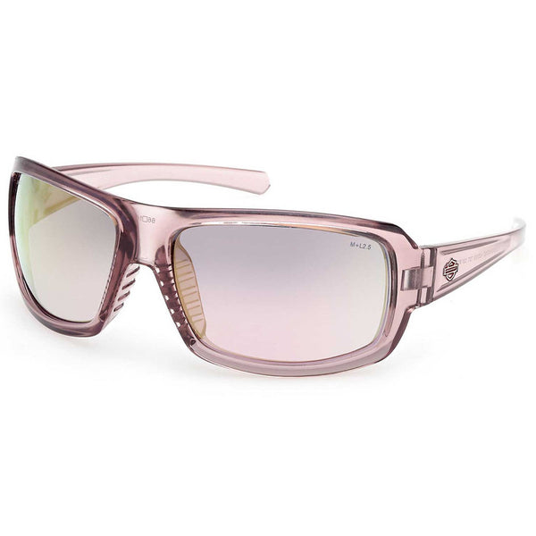 Harley-Davidson Men's Common Bond Sunglasses, Pink Crystal Frames/Smoke Lens HZ0050-72T