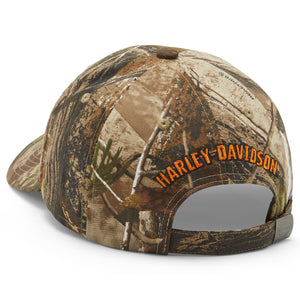 Camouflage Harley-Davidson cap on a white background