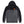 Black and gray hoodie with a logo on a white background