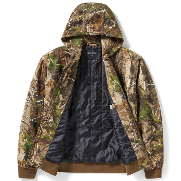 Harley-Davidson x Realtree Men's APG Twill Zip-Up Long Sleeve Jacket, Camo 97430-25VM