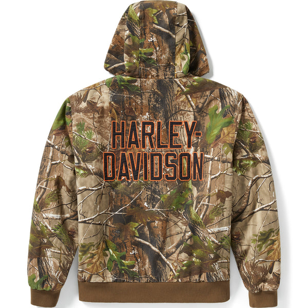 Harley-Davidson x Realtree Men's APG Twill Zip-Up Long Sleeve Jacket, Camo 97430-25VM