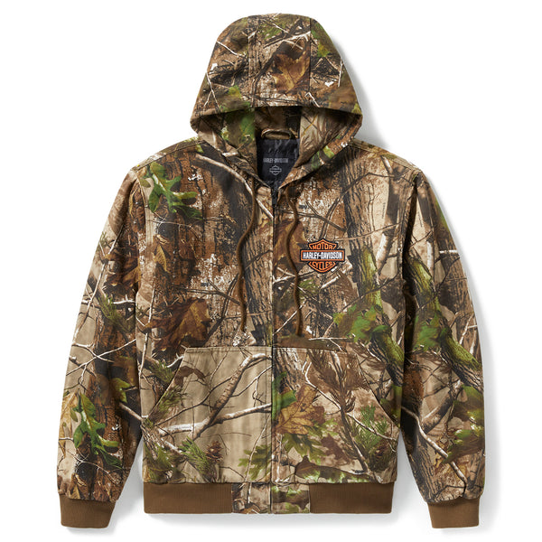 Harley-Davidson x Realtree Men's APG Twill Zip-Up Long Sleeve Jacket, Camo 97430-25VM