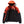 Orange and black hoodie with brand logo on a white background