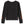Black long-sleeve shirt with flame designs on sleeves against a white background