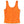 Orange tank top with lace trim on a white background