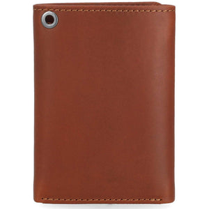 Brown leather wallet on a white background