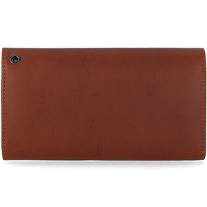 Harley-Davidson Men's H-D Center Block Genuine Leather Trucker Wallet, Cognac Brown MWM089/35