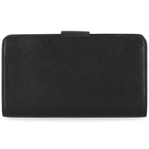 Harley-Davidson Women's Pebble Leather Bar & Shield Continental Wallet, Black MWW006/08