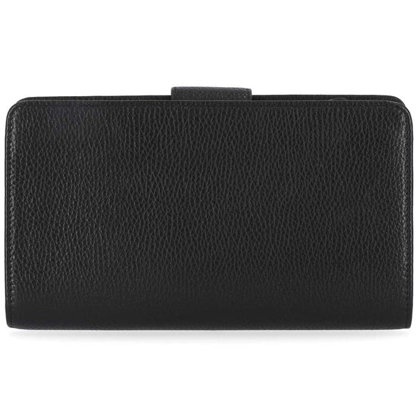 Harley-Davidson Women's Pebble Leather Bar & Shield Continental Wallet, Black MWW006/08