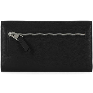 Harley-Davidson Women's Classic Logo Genuine Leather Clutch Wallet, Black MWW009/08