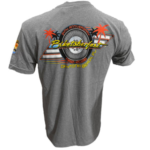 Official Daytona Biketoberfest 2026 Men's Wheeling Short Sleeve Shirt, Gray