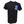 Black t-shirt with a blue police badge emblem on a white background