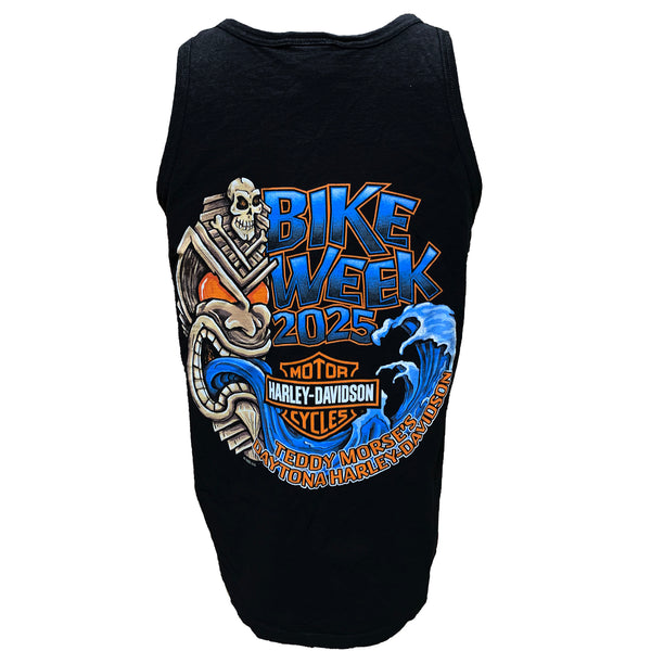 Harley-Davidson Men's Bike Week 2025 Cryptic Tiki Sleeveless Shirt, Black Tank